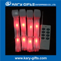 Customized Branding Nylon Bracelet Remote Controlled Led Flashing Bracelet